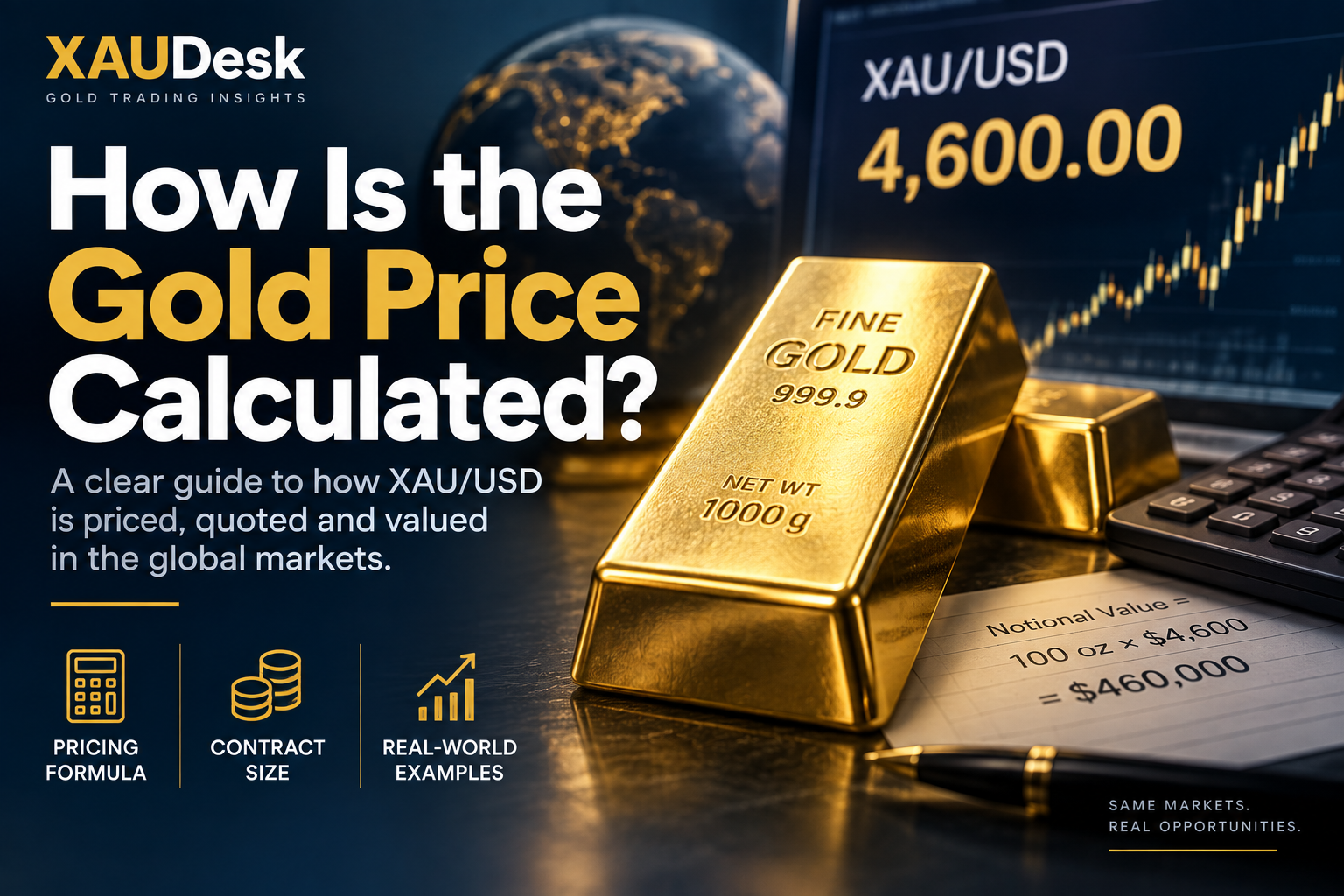 How the gold price is calculated and how XAU/USD is priced in global markets